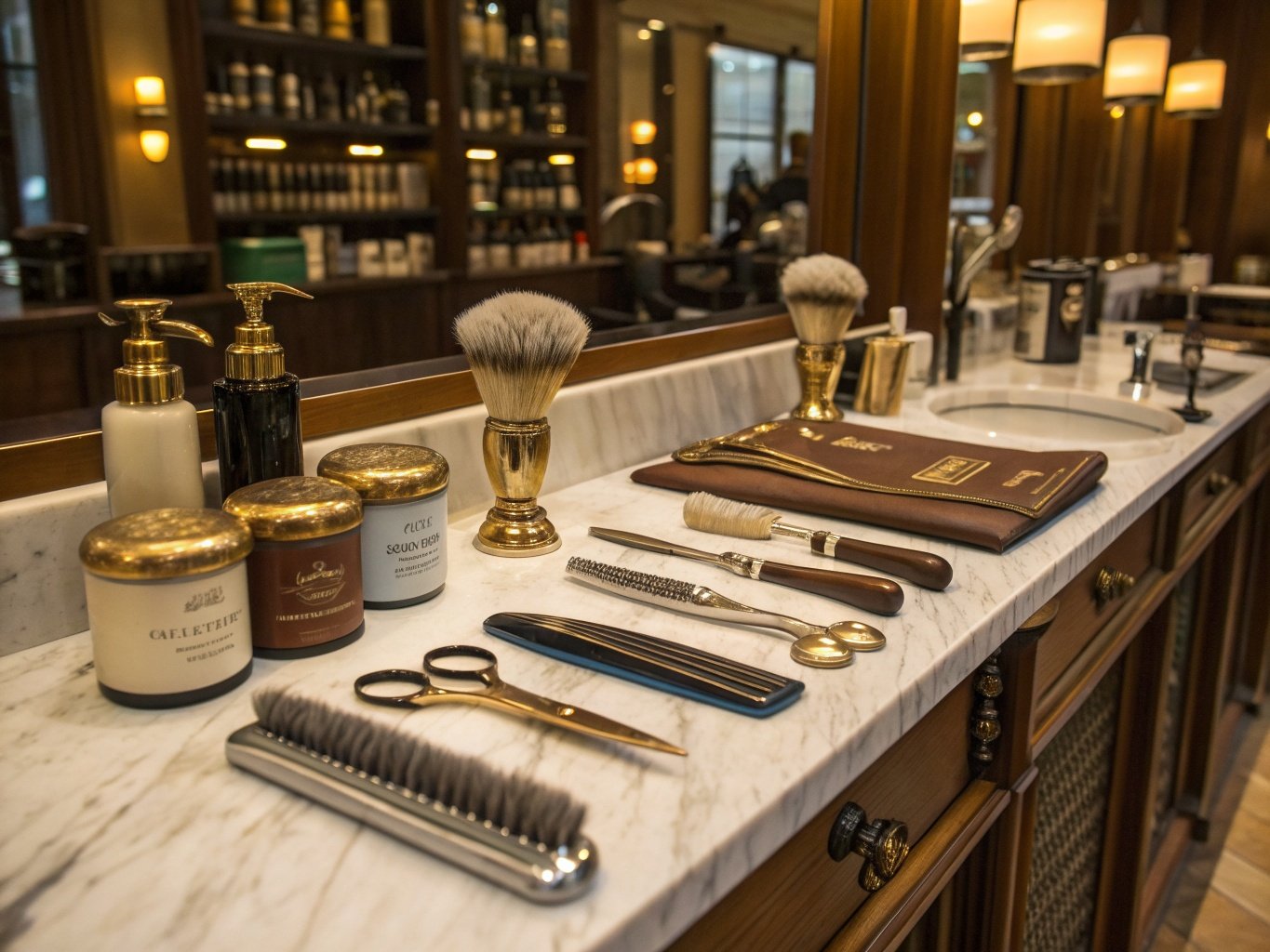 Outils traditionnels de barbier